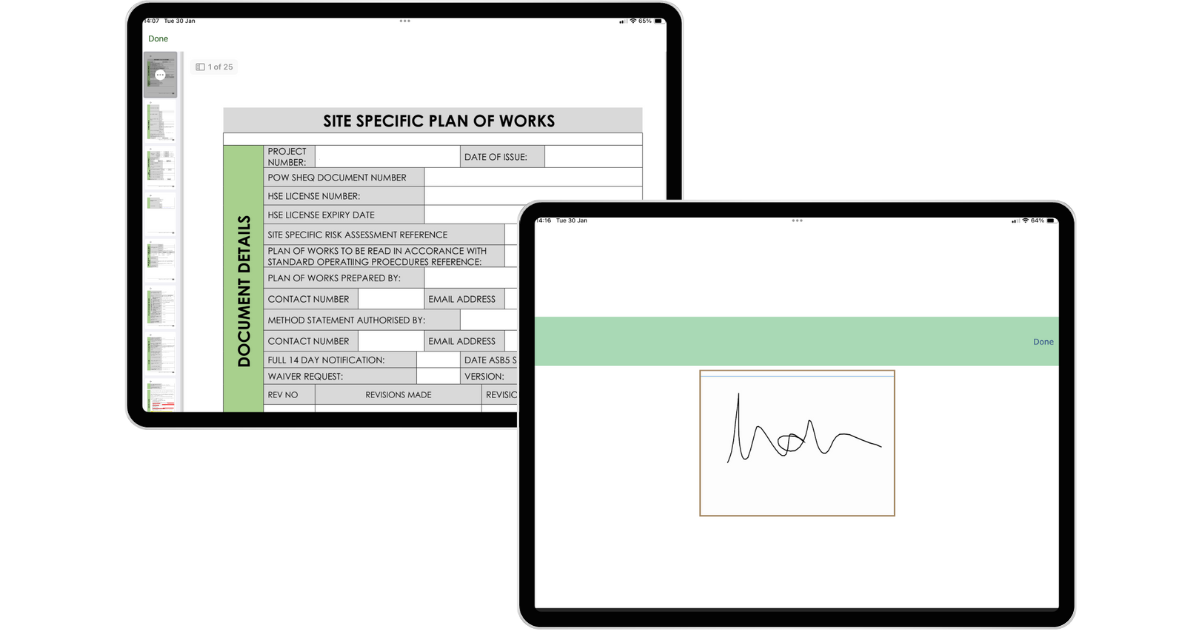 Asbestos document management system